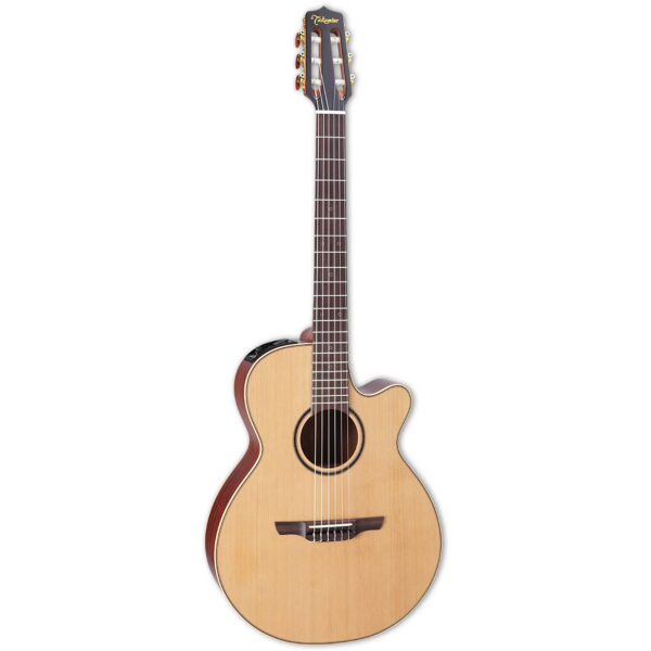 Takamine P3FCN electro-acoustic classical guitar with case, natural satin
