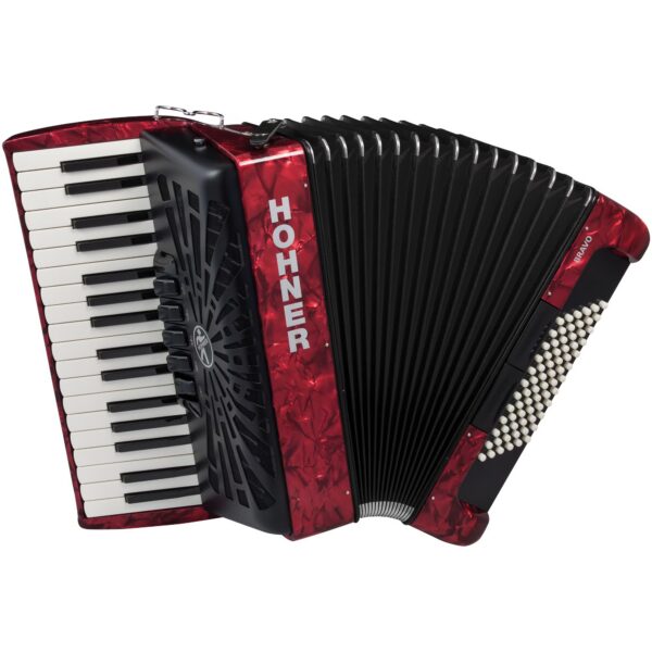 Hohner Bravo III 72 Silent Key Accordion (Red)