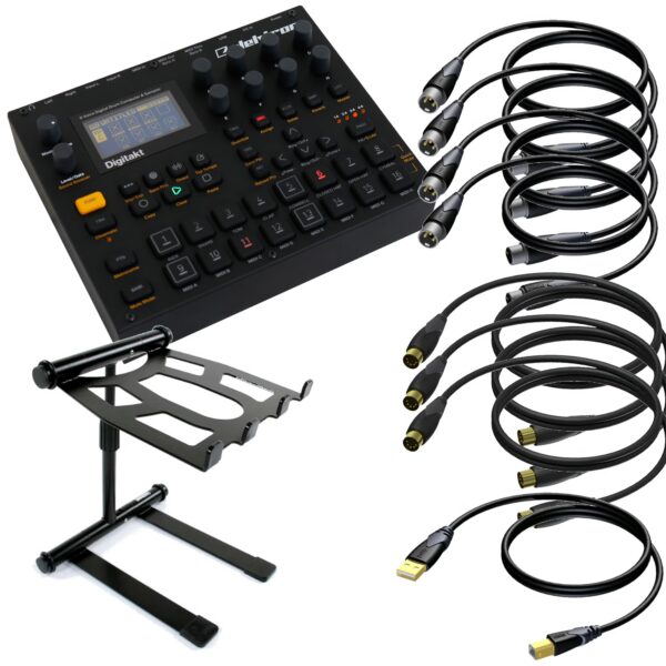 Elektron Digitakt Drum Machine + Set of Cables and Stand