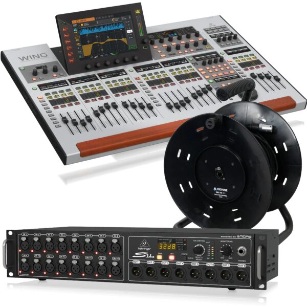 Behringer Wing 50-metre CAT5 Reel and Midas S16 Snake