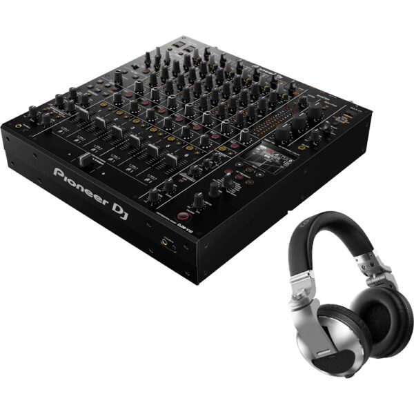 Pioneer DJM-V10 + Pioneer HDJ-X10-S DJ Headphones (Silver)