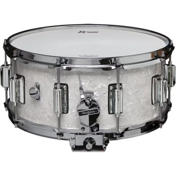 Rogers Drums USA Dyna-Sonic Beavertail White Marine Pearl 14 x 6.5 inch Snare Drum