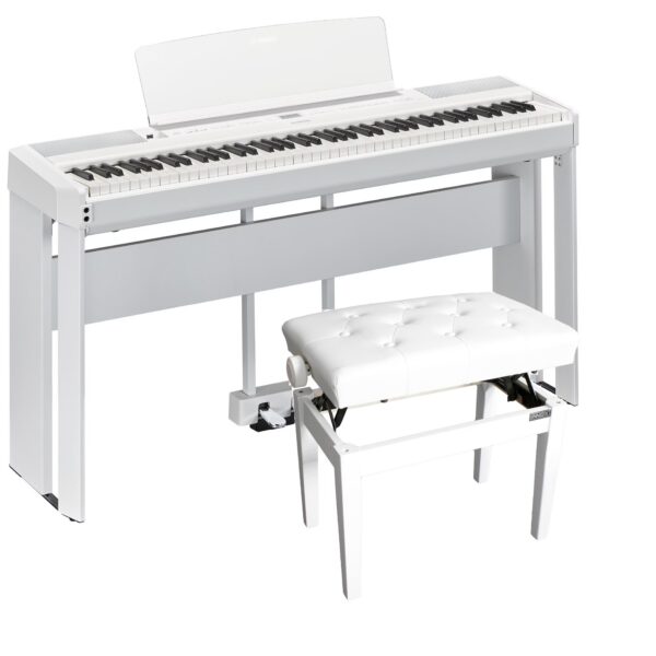 Yamaha P-515WH Digital Piano Pack + Stand, Pedal Unit and Bench (White)
