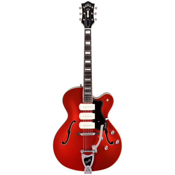 Guild Newark St. Collection X-350 Stratford Scarlet Red Semi-Acoustic Guitar