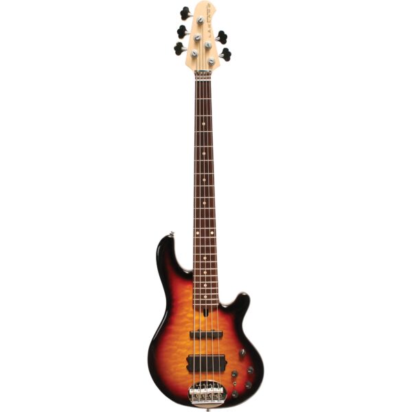 Lakland Skyline 55-02 3 Tone Sunburst Laurel Fingerboard 5-String Bass Guitar