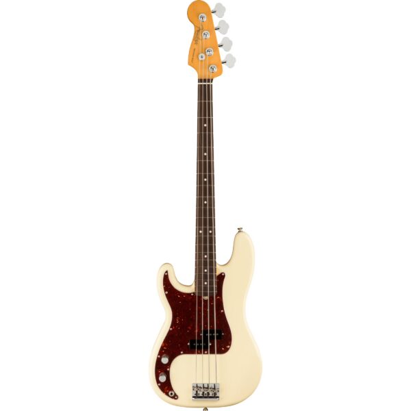 Fender American Professional II Precision Bass LH RW Olympic White Left-Handed Electric Bass Guitar with Case