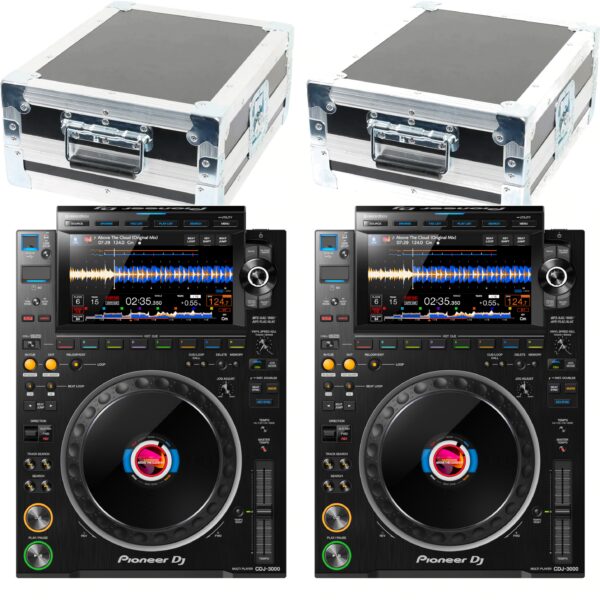Pioneer CDJ-3000 (2x) + Innox FC-PIO-CDJ-3000 Flight Case (2x)
