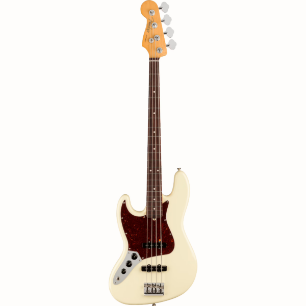 Fender American Professional II Jazz Bass LH Olympic White RW Left-Handed Electric Bass Guitar with Case