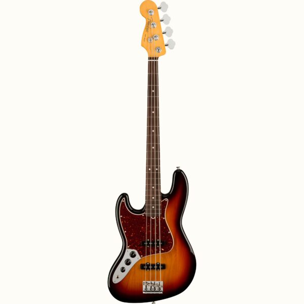 Fender American Professional II Jazz Bass LH 3-Tone Sunburst RW Left-Handed Electric Bass Guitar with Case