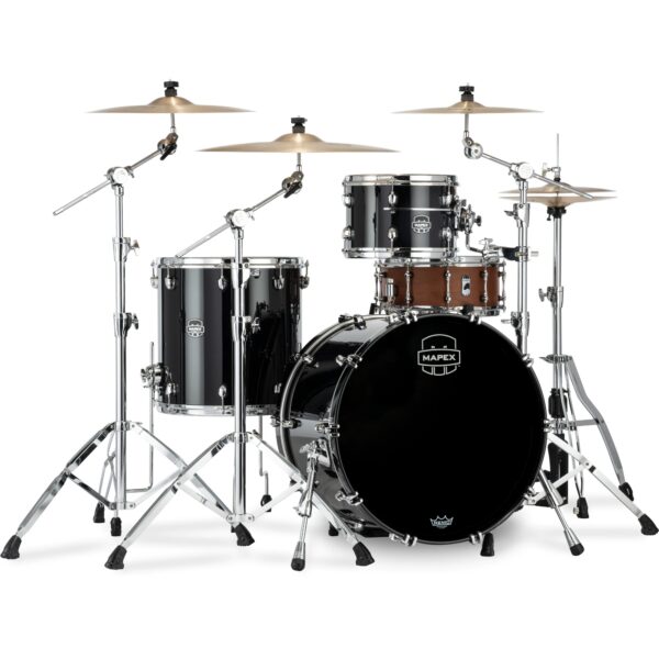 Mapex SE426XHPB Saturn Evolution Hybrid Rock Piano Black 3-Piece Shell Set