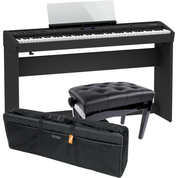 Roland FP-60-BK Digital Piano + Frame, Pedal Unit, Bench and Bag