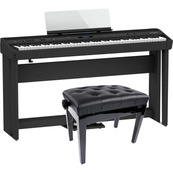 Roland FP-90-BK Digital Piano + Frame, Pedal Unit and Bench
