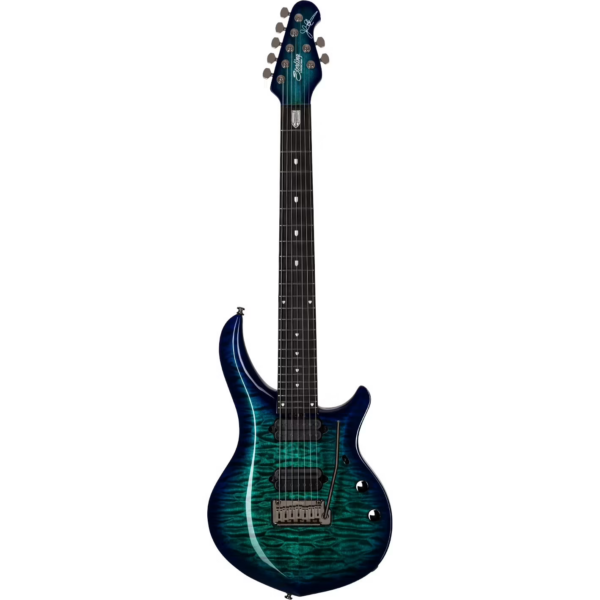 Sterling by Music Man MAJ270XQM John Petrucci Signature Majesty Cerulean Paradise 7-String Electric Guitar with Deluxe Gig Bag