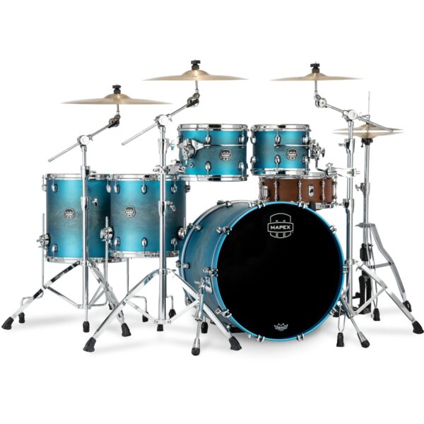 Mapex SE628XMPT Saturn Evolution Maple Stage+ Exotic Azure Burst 5-Piece Shell Set