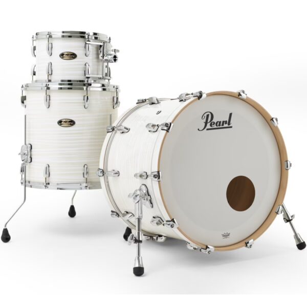 Pearl Masters Maple/Gum 3-Piece Shell Set, 12, 16, 22-inch (Silver White Swirl)
