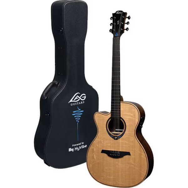 LAG Guitars Tramontane HyVibe 30 TLHV30ACE Glossy Electro-Acoustic Guitar with Built-In Effects and Bluetooth