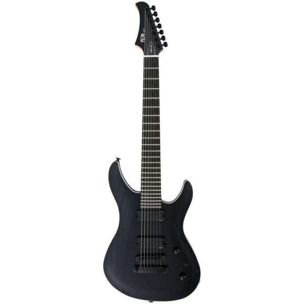 FGN Guitars J-Standard Mythic 7-String Open Pore Black 7-String Electric Guitar with Gig Bag